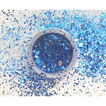 Irrizáló  glitter - kék #1