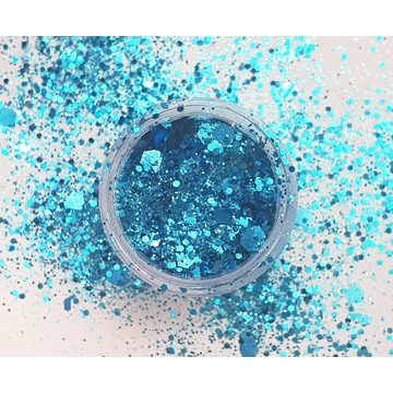 Irrizáló  glitter - kék #2