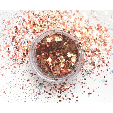 Irrizáló  glitter - piros #4