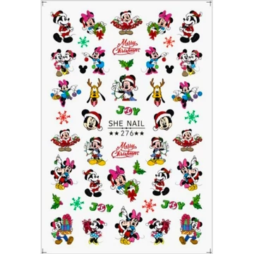 Roniki mesefigurás matrica - öntapadó - Mickey karácsonykor