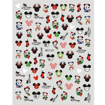 Roniki mesefigurás matrica - öntapadó - Mickey karácsonykor