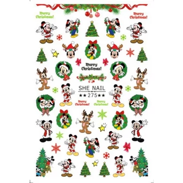 Roniki mesefigurás matrica - öntapadó - Mickey karácsonykor