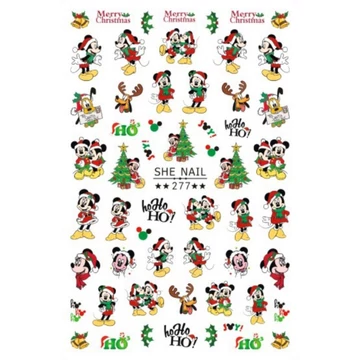 Roniki mesefigurás matrica - öntapadó - Mickey karácsonykor