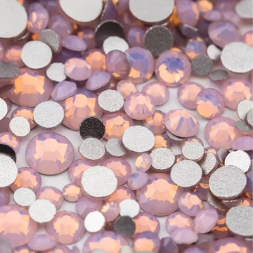 Roniki csiszolt strasszkő mix - SS4-SS20 - rose opal
