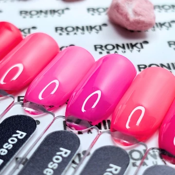 Roniki Rose red gél lakk színminta