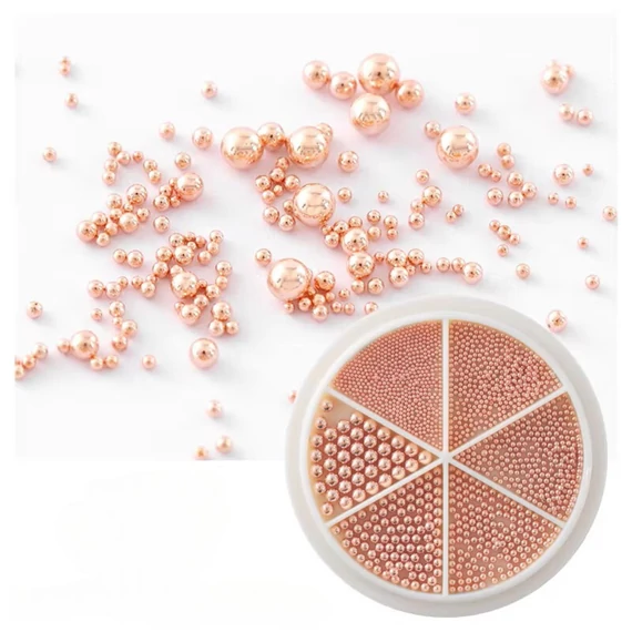 Szórógyöngy rosegold - több méret - mágneses