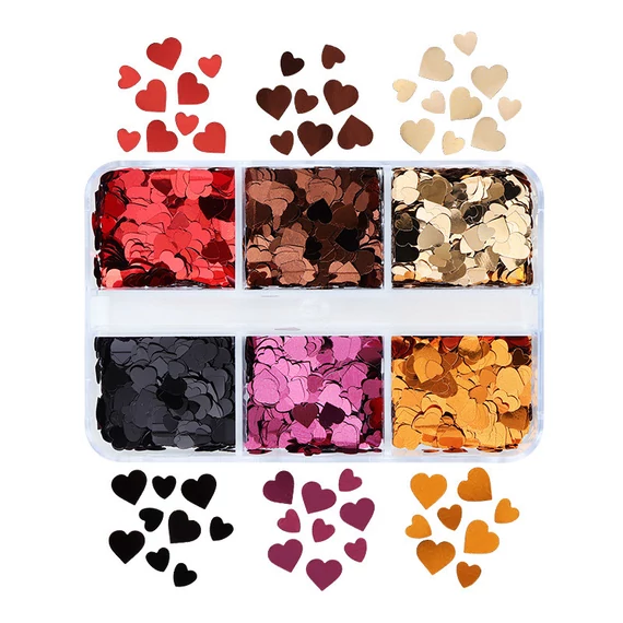 Valentin glitter - szív glitter szett