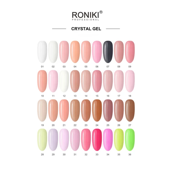 Roniki hema free poly gel - white - 10g