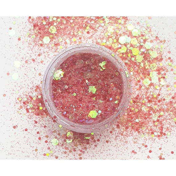 Irrizáló  glitter - piros #6