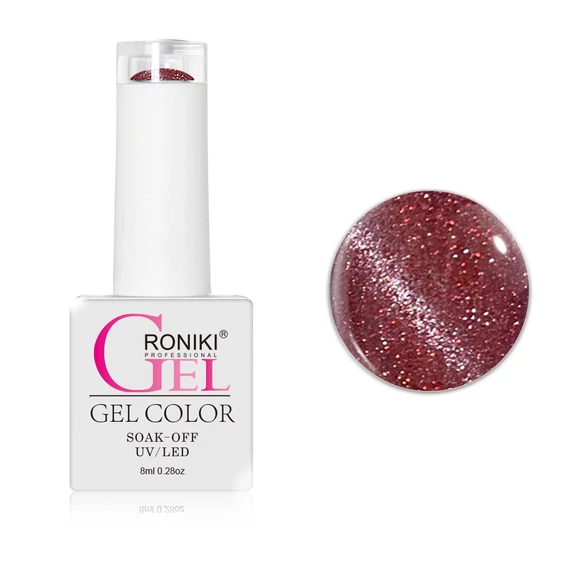Roniki Reflective cat eye gél lakk 04 - mágnesezhető