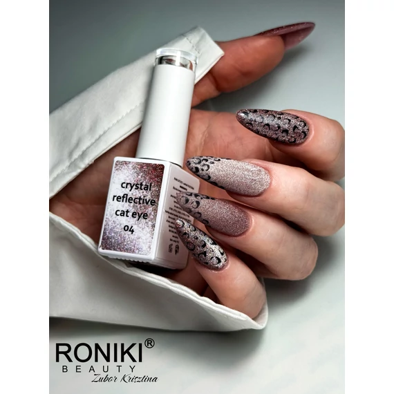Roniki Reflective cat eye gél lakk 04 - mágnesezhető