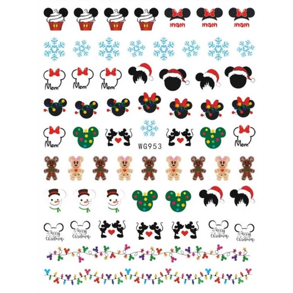 Roniki mesefigurás matrica - öntapadó - Mickey karácsonykor