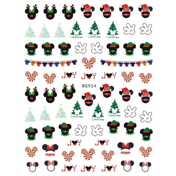 Roniki mesefigurás matrica - öntapadó - Mickey karácsonykor