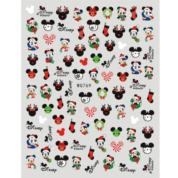 Roniki mesefigurás matrica - öntapadó - Mickey karácsonykor