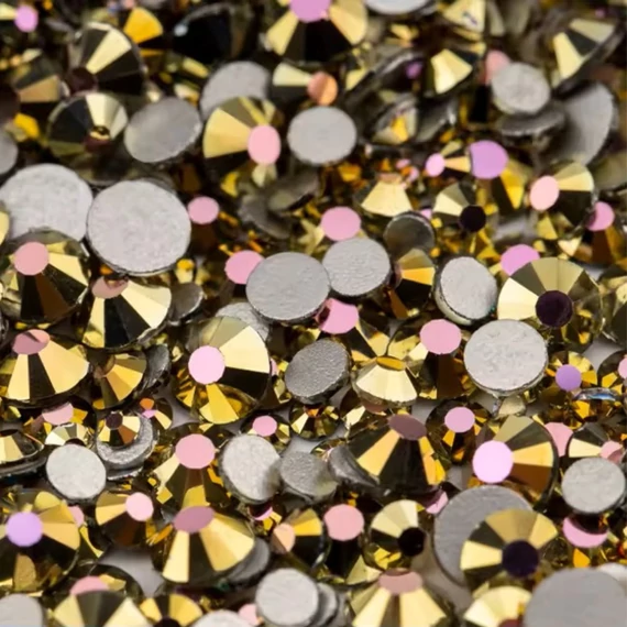 Roniki csiszolt strasszkő mix - SS4-SS20 - metallic pink