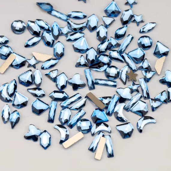 Roniki csiszolt formakő mix - light sky blue -  100db
