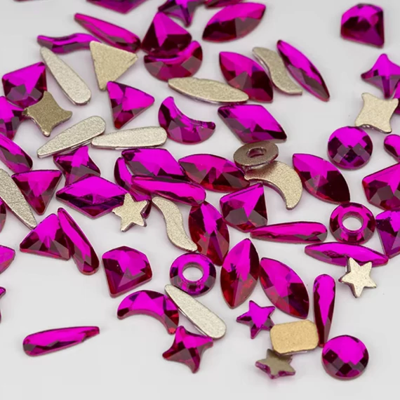 Roniki csiszolt formakő mix - rose -  100db