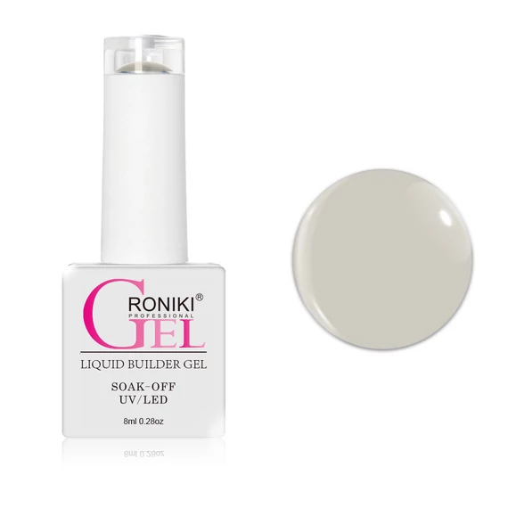 Roniki liquid builder gél - milky white - ecsetes építőzselé
