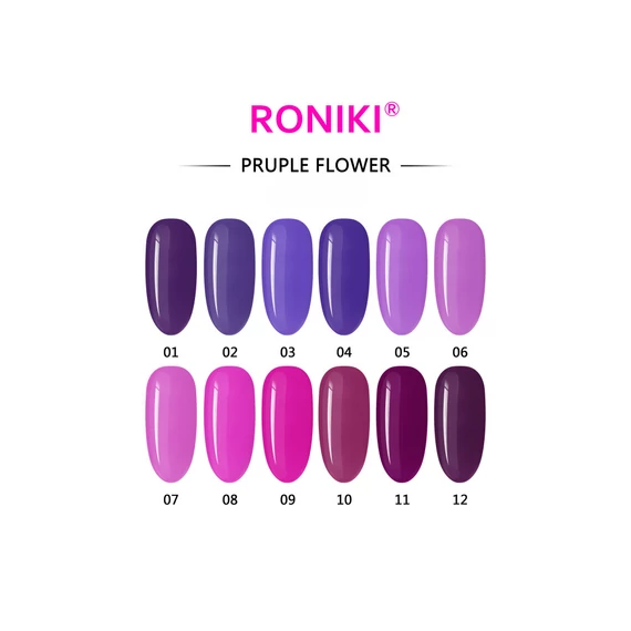 Roniki Purple flower széria hema free - 09 gél lakk
