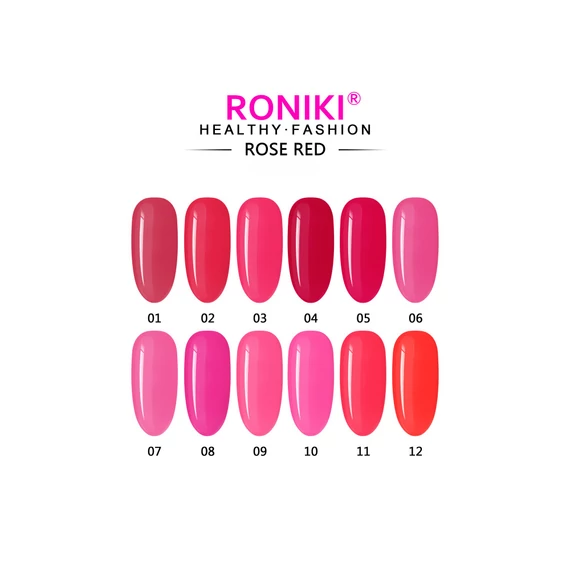 Roniki Rose red széria - 04 gél lakk