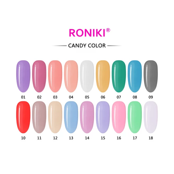 Roniki Candy color széria hema free - 10 gél lakk