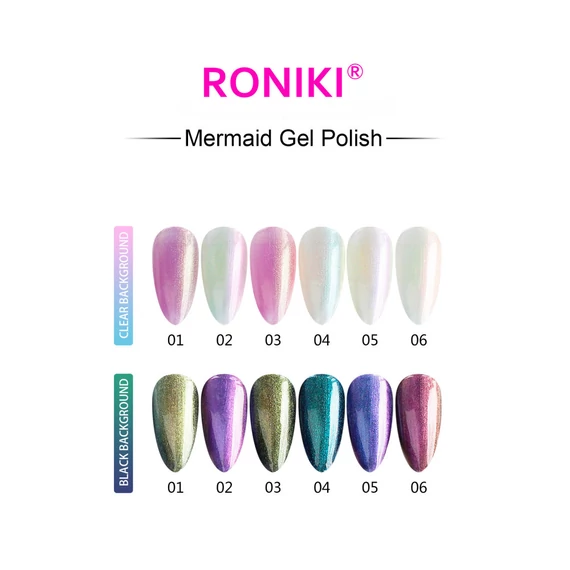 Roniki Mermaid széria - 02 gél lakk