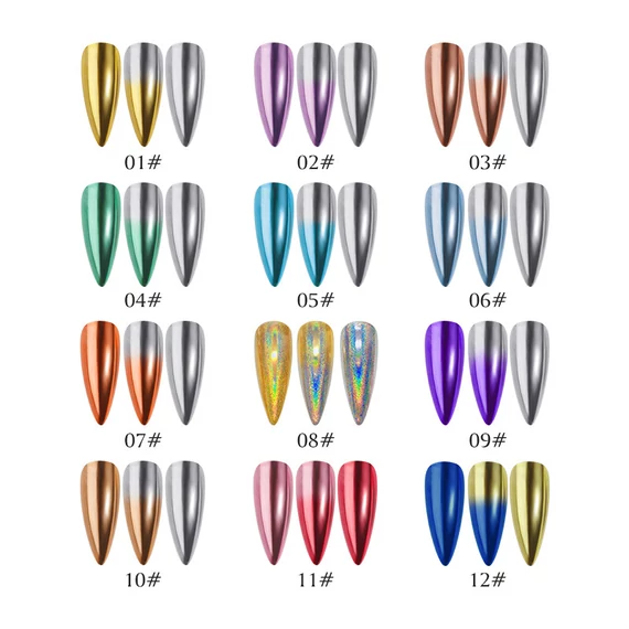 2 színű mirror chrome pigment - 06