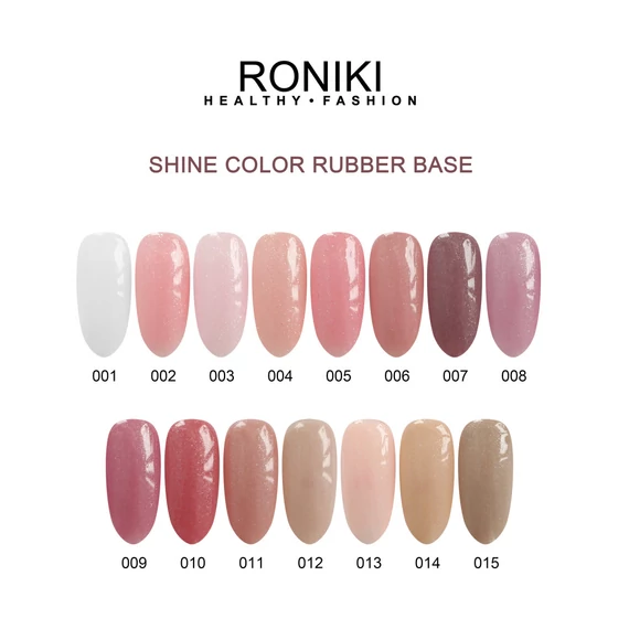 Roniki hema free Shine rubber base  02 - csillámos