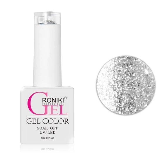 Roniki Diamond-H széria TPO free - 02 ezüst csillámos gél lakk