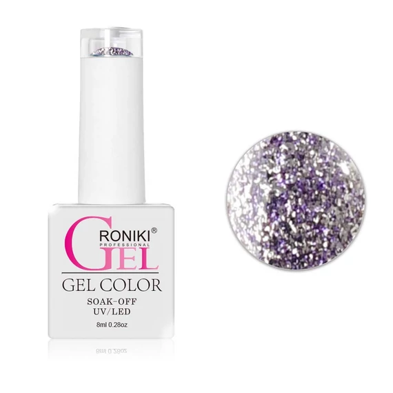 Roniki Diamond-H széria TPO free - 05 lila csillámos gél lakk