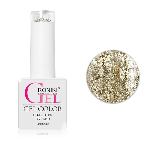 Roniki Platinum diamond széria TPO free - 05 csillámos pezsgő gél lakk