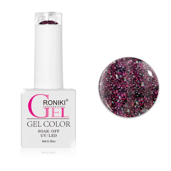 Roniki SF széria TPO free - 06 glitteres pink gél lakk