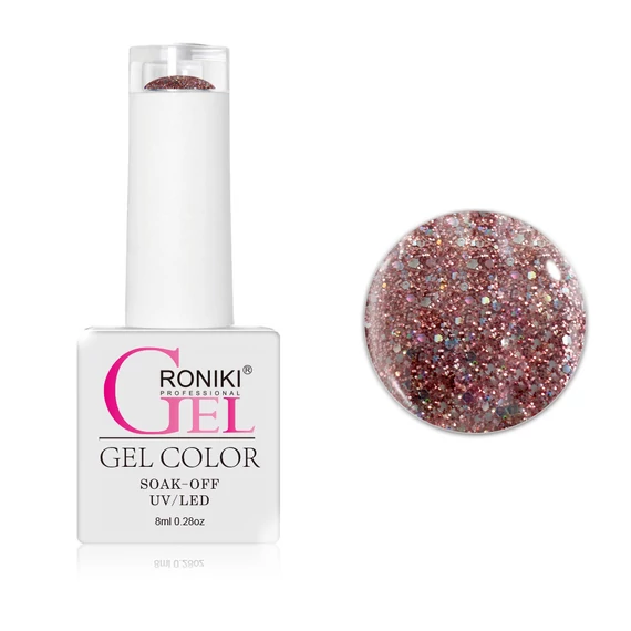 Roniki SF széria TPO free - 13 glitteres rozé gél lakk