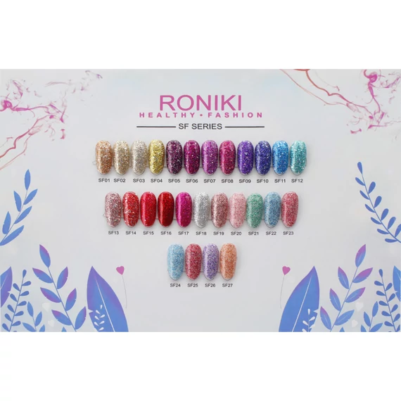 Roniki SF széria - 14 glitteres piros gél lakk