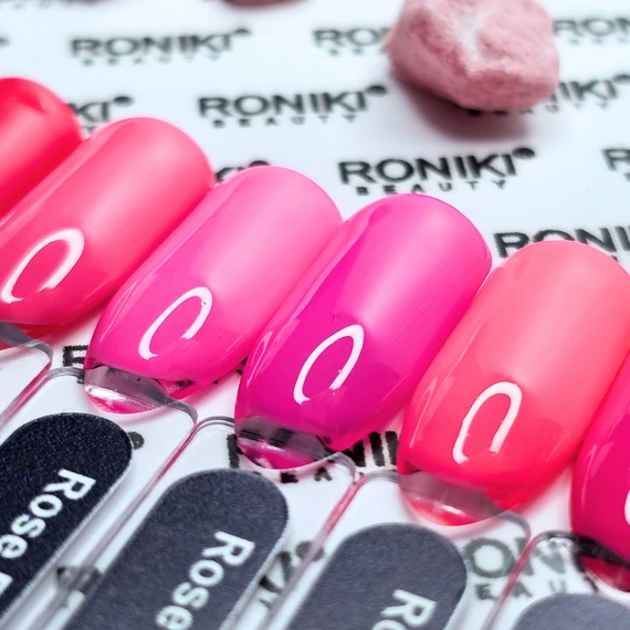 Roniki Rose red gél lakk színminta