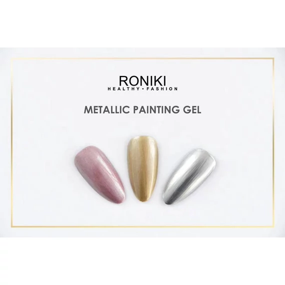 Roniki Metallic Painting gél 01 - rózsaszín króm festőzselé - 5g