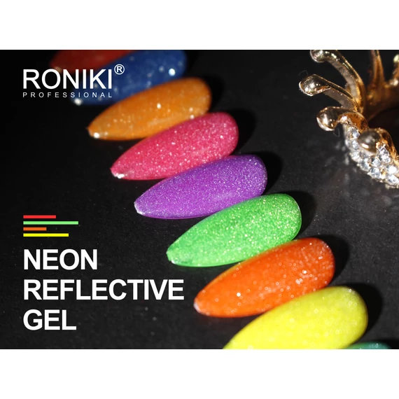 Roniki Neon reflektív széria - 09 türkiz reflektív gél lakk