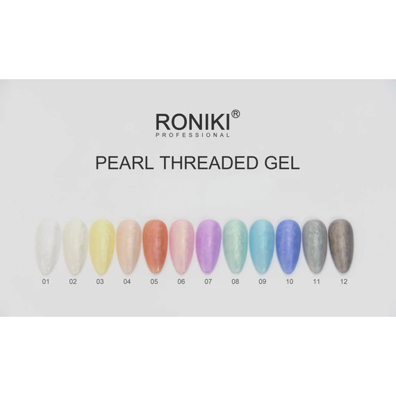 Roniki Pearl threaded széria - 10 sötétkék gyöngyház gél lakk