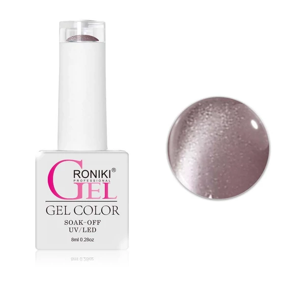 Roniki Glitter cat eye TPO free gél lakk 01 - mágnesezhető