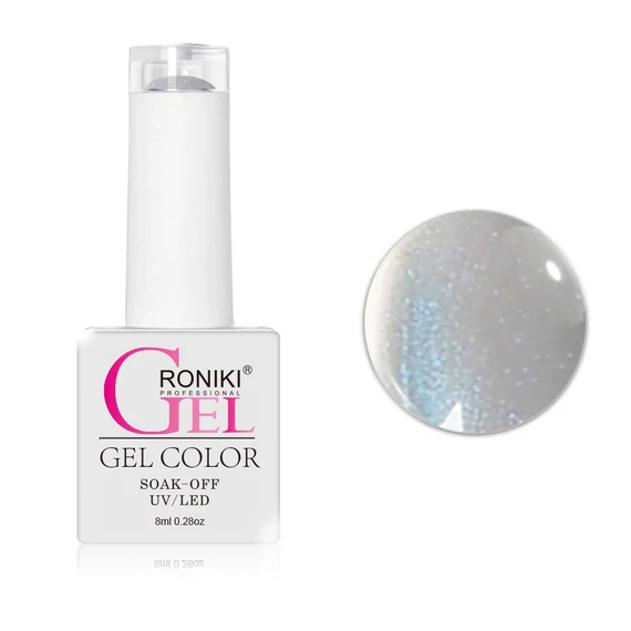 Roniki Glitter cat eye TPO free gél lakk 10 - mágnesezhető