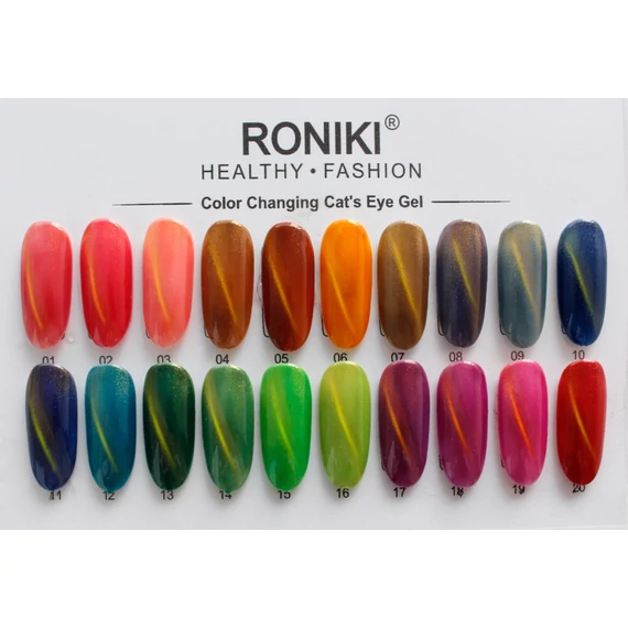 Roniki színváltó chameleon cat eye gél lakk 02 - mágnesezhető